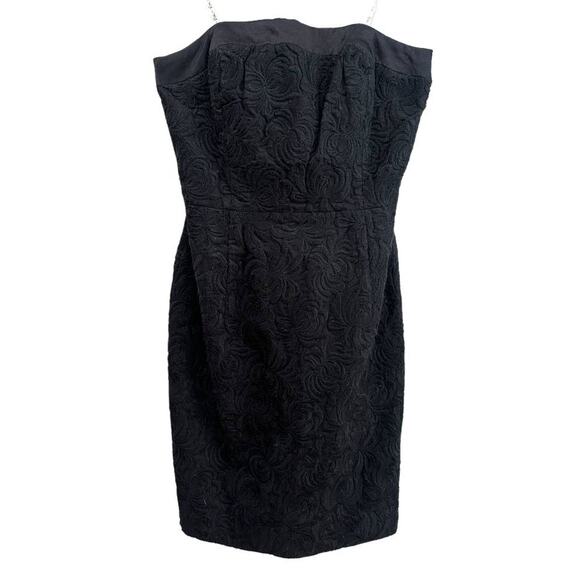 Lilly Pulitzer Little Black Dress LBD Evelyn Sheath Strapless Brocade 0 XS - Picture 2 of 11